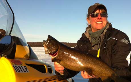 Ice Fishing at Ross Lake in Maine